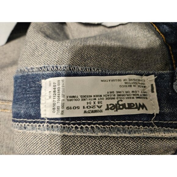 Wrangler Jeans Mens 38x34 1013MWZPW Cowboy Cut Original Fit Blue jeans - Picture 11 of 11